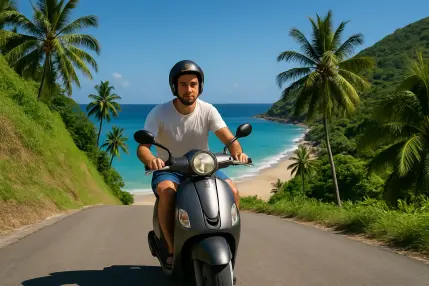 Climbing a hill on a bike